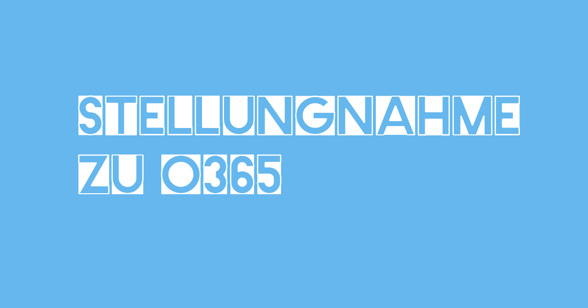 Einschätzung des HBDI zum Thema O365